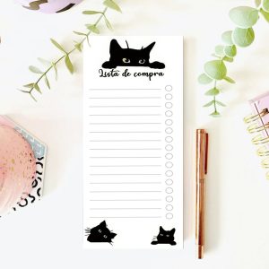Lista de compra imantado Gato Negro