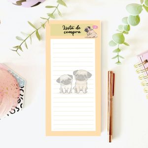 Lista de compra imantado Perro Pugg